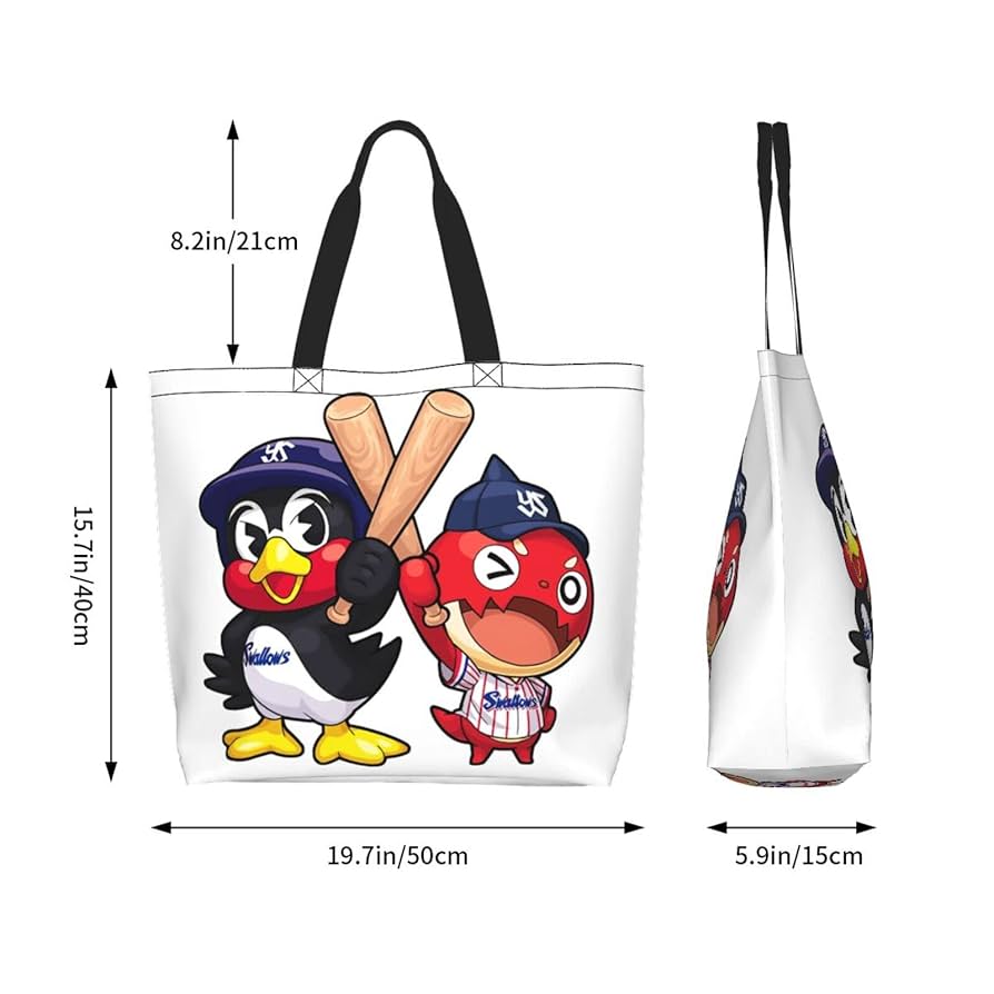 新品　未使用　ヤクルトスワローズ　つば九郎×ドアラ コラボBIGエコトートバッグ 東京ヤクルトスワローズ - 【新品】つば九郎×ドアラ 歴代写真BIG