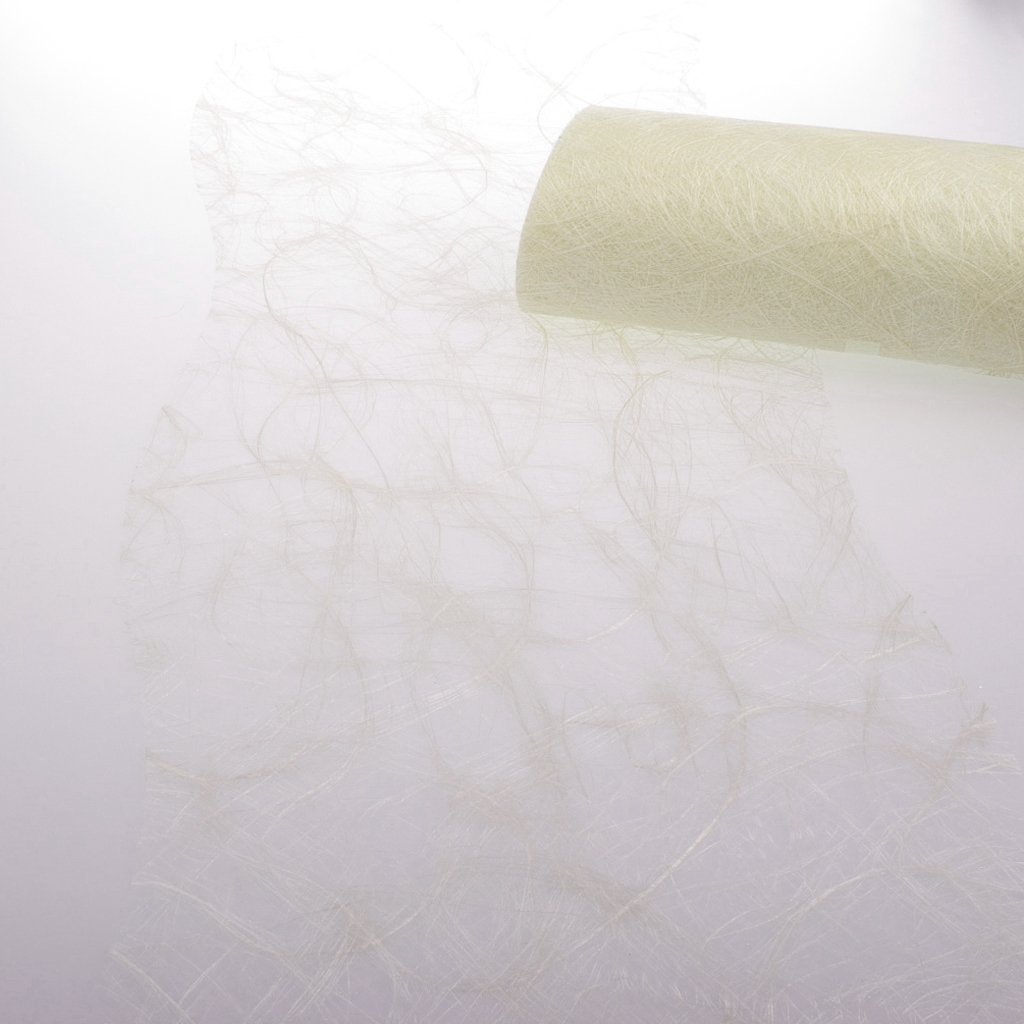 Chemin de table Sizoweb crème à bord ondulé effet toile d'araignée pour buffet