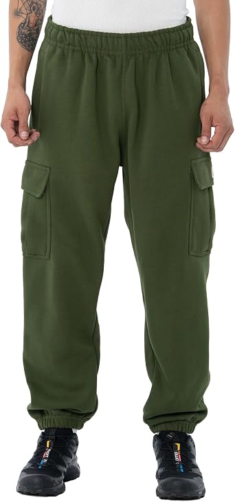 Pro Club Men's Heavyweight Tapered Fleece Cargo Sweatpant