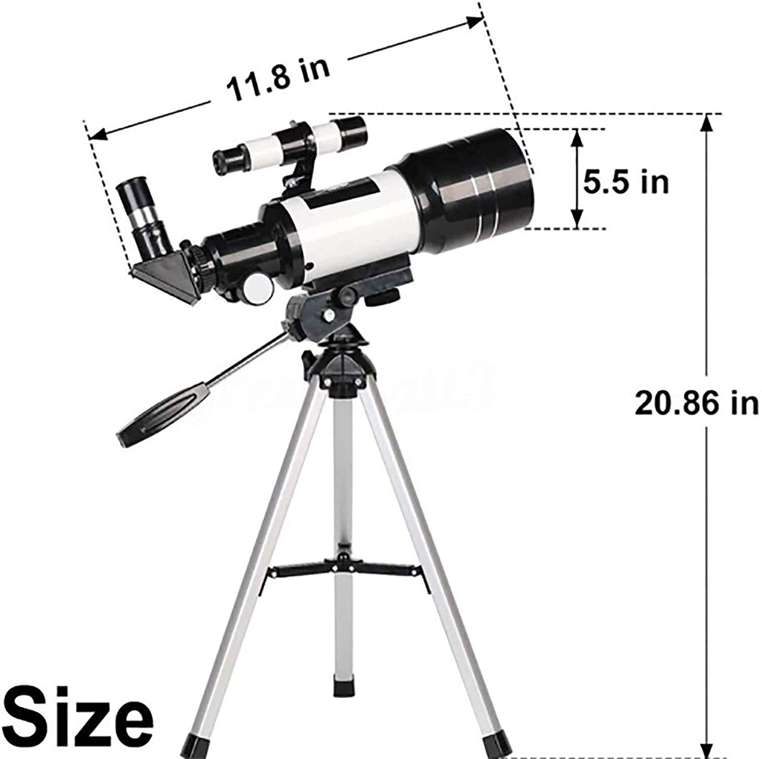Telescopio astronomico con Auricolari Bluetooth per Bambini, Adulti e Principianti, telescopio con Apertura 150X e 70 mm