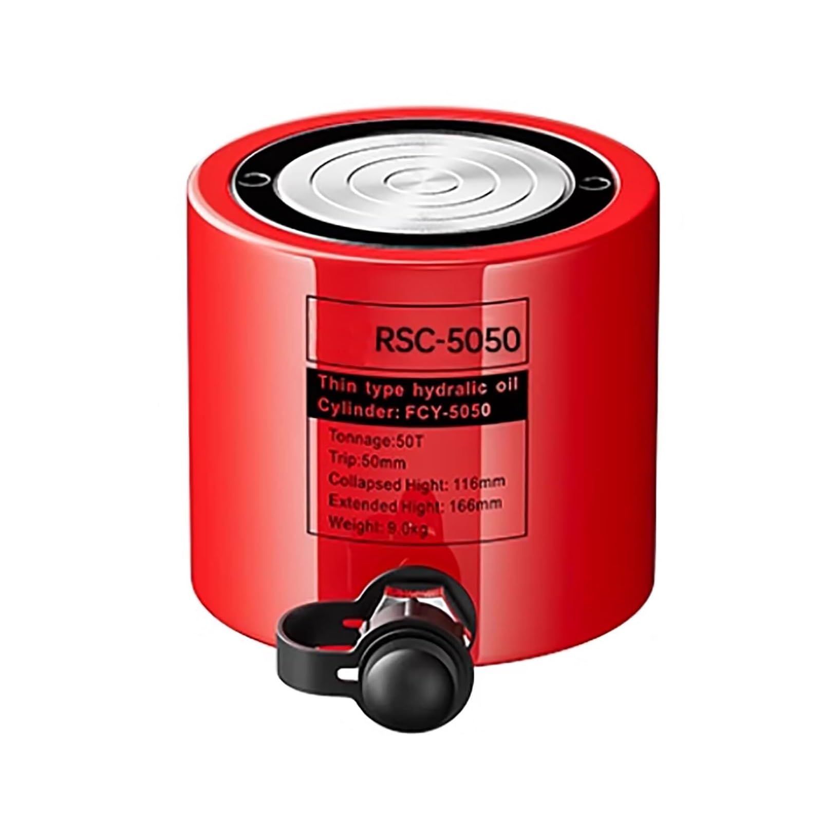 Podnośnik z automatycznym zwijaniem, siłownik podnoszący o skoku 50 mm, platerowany tłoczysko, odporny na korozję i rdzę, podnośniki hydrauliczne (udar 50T/110231lb-2in)
