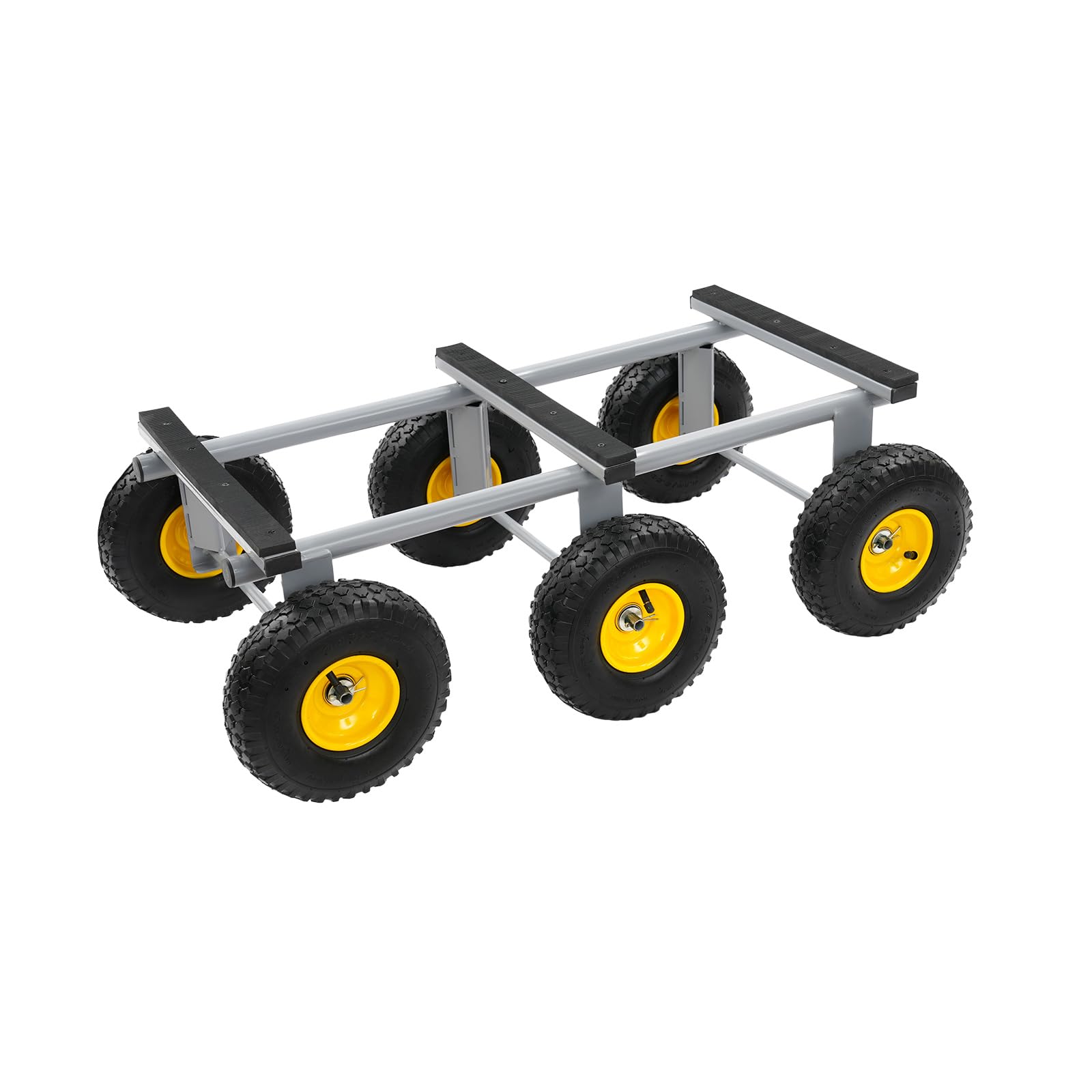 Plattenwagen Transportwagen 544kg Tragkraft, chwerlast Lasten Karre Transportkarre Luftreifen, Möbelhund Transportroller für Waren, Möbel (Grau)