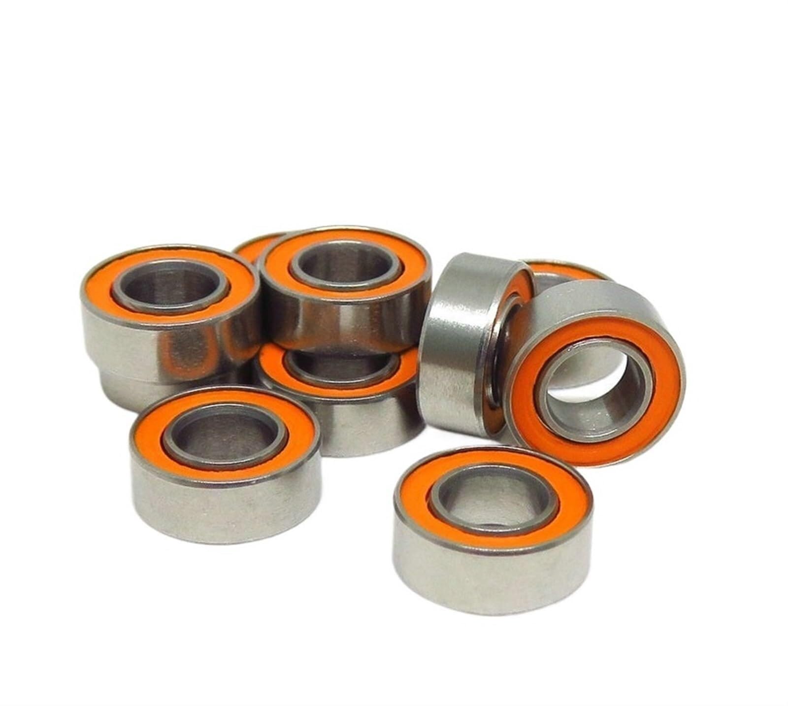 Uszczelka bimetaliczna tarcza mikro łożysko zwykłe 10 sztuk SMR84C-2RS 4x8x3mm ABEC-7 hybrydowe łożyska ceramiczne ze stali nierdzewnej