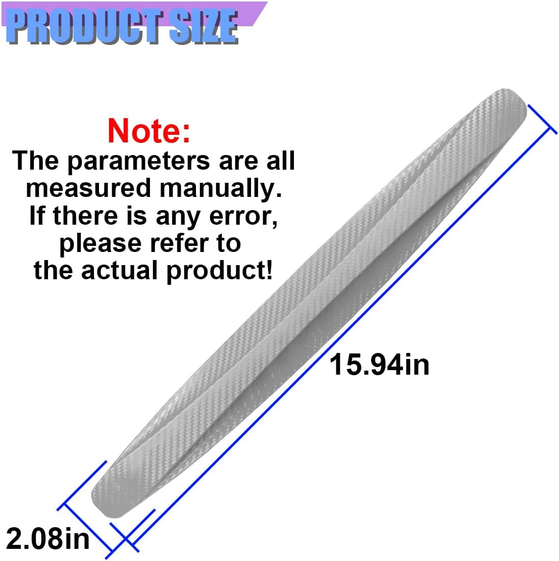 4PCS Car Bumper Guard, Anti Collision Anti Scratch Front Rear Bumper Protector Trim Strip, Universal Automotive Exterior Body Patch Accessories for Cars Trucks SUVs (Gray-L)