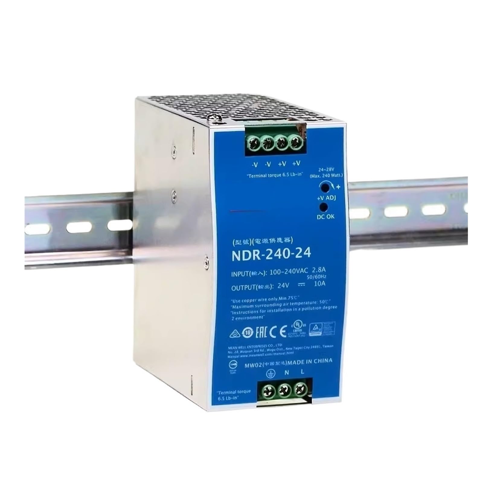 SWEWDSQG 240W Single Output Industrial NDR-240-24 NDR-240-48 switching power supply(NDR-240-24)