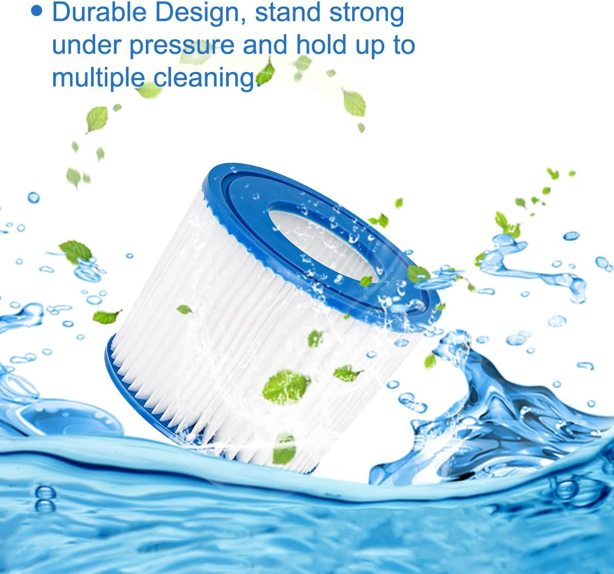 WuYan 2pcs Replacement Swimming Pool Filter Compatible with Best-way I 330 Gallon Inflatable Pool Filter Pump Filter - Image 5