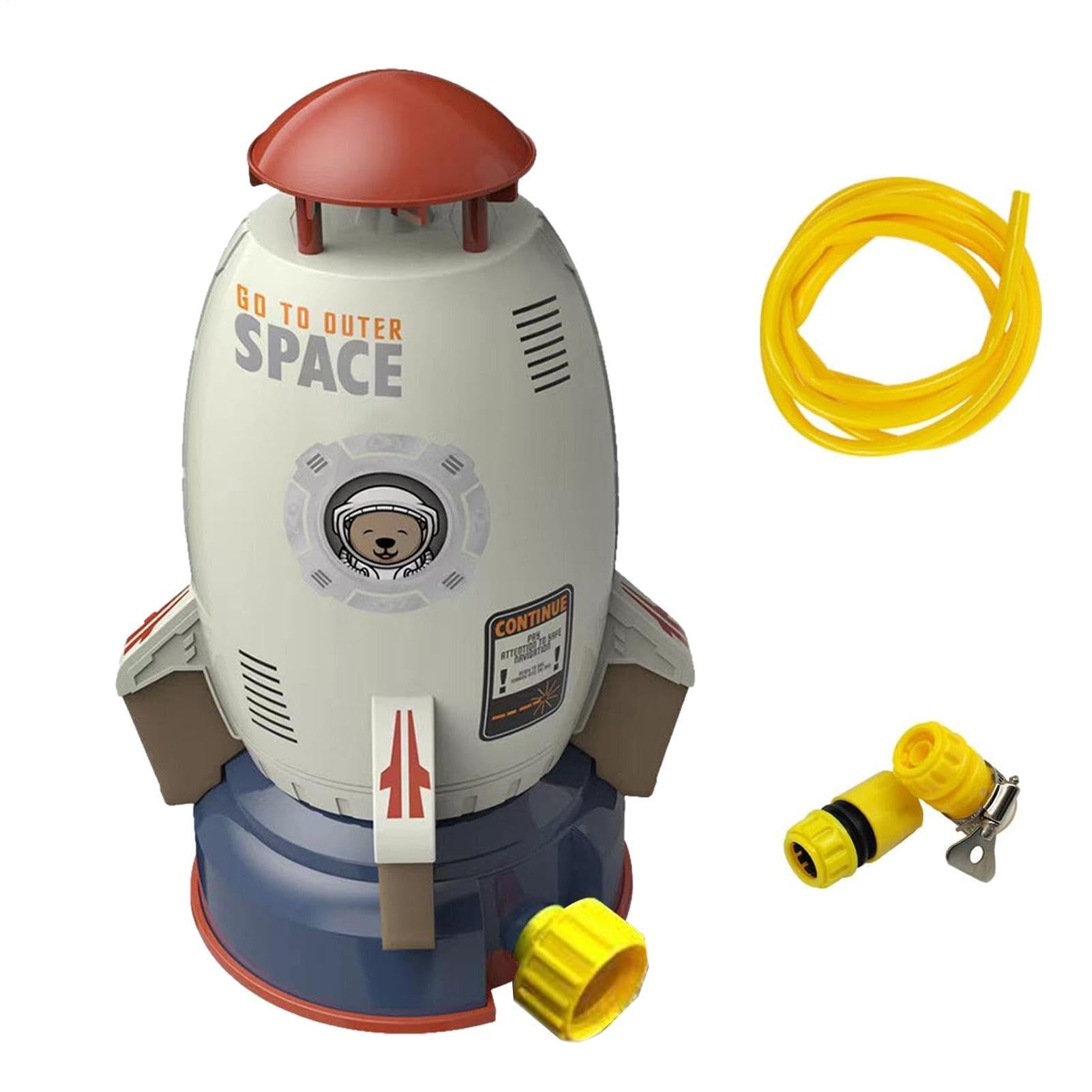Wasser Rakete Garten,360° Rocket Wassersprinkler Kinder Outdoor,Rocket Wassersprinkler Für Den Außenbereich, Lässt Sich Am Gartenschlauch Befestigen, Lustiges Spritzspielzeug Für Den Hausgarten
