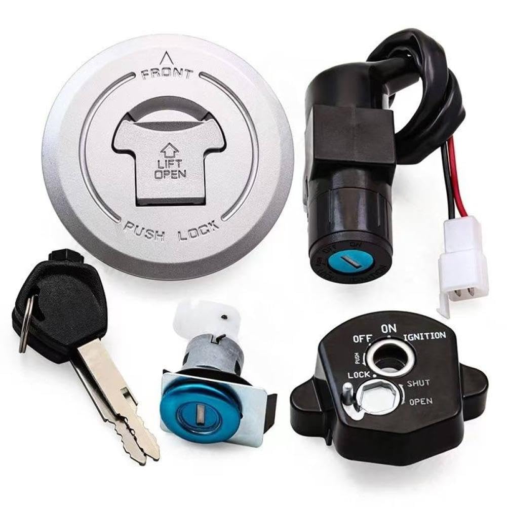 Fuel Gas Cap Ignition Switch Seat Lock with Key Kit 1pc Compatible with Automotive Motorcycle Parts CBR125 RS CBR 150R 125