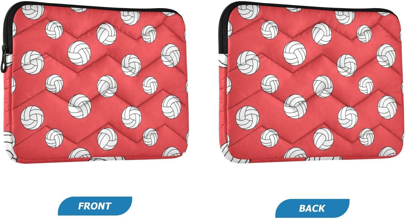 Cute Cartoon Volleyball Red Puffy Laptop Sleeve image 2
