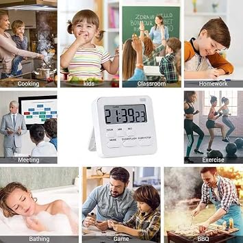 Dijital Masa Saati ve Kronometre, Alarm ve Geri Sayım Özellikli