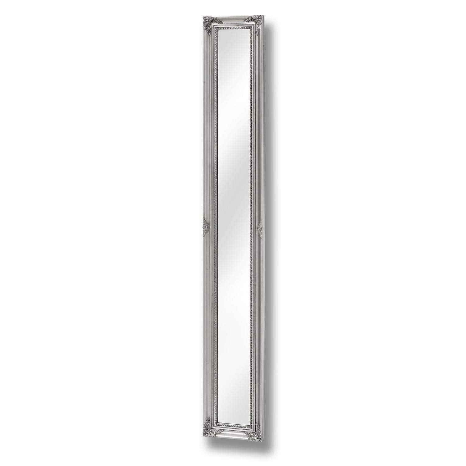 Hill Interiors Mixed Hill 1975 Baroque Slimline Antique Silver Full Length Mirror