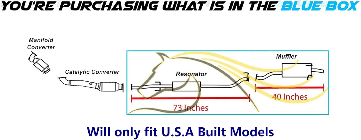 Exhaust Resonator Pipe & Muffler Kit fits 2010-2011 Honda CR-V 2.4L | Stainless Steel | Northeastern Exhaust | Free Gaskets, Clamp & Bolt Kit Included