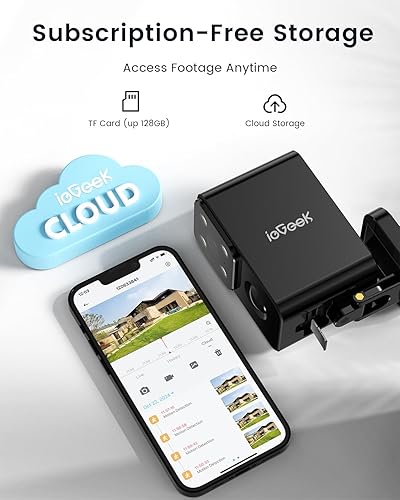 Miniatura 9 de ieGeek Cámara de seguridad inalámbrica para el hogar, 180, con batería de 2K, con detección de movimiento AI, visión nocturna a color, conversación