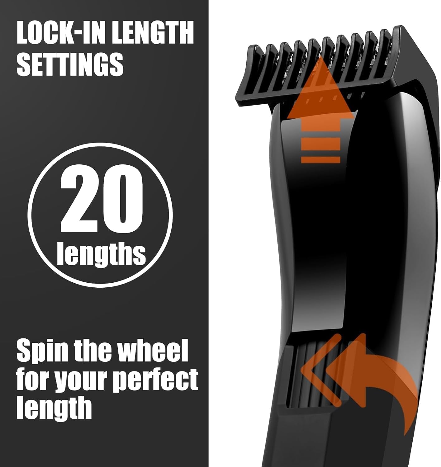 REHOYO Replacement Trimmer Guards BEARDFIX, 20 Different Length-Setting (0.5mm to 10mm max.) Comb Attachment Cutting Guide Compatible HT-8701