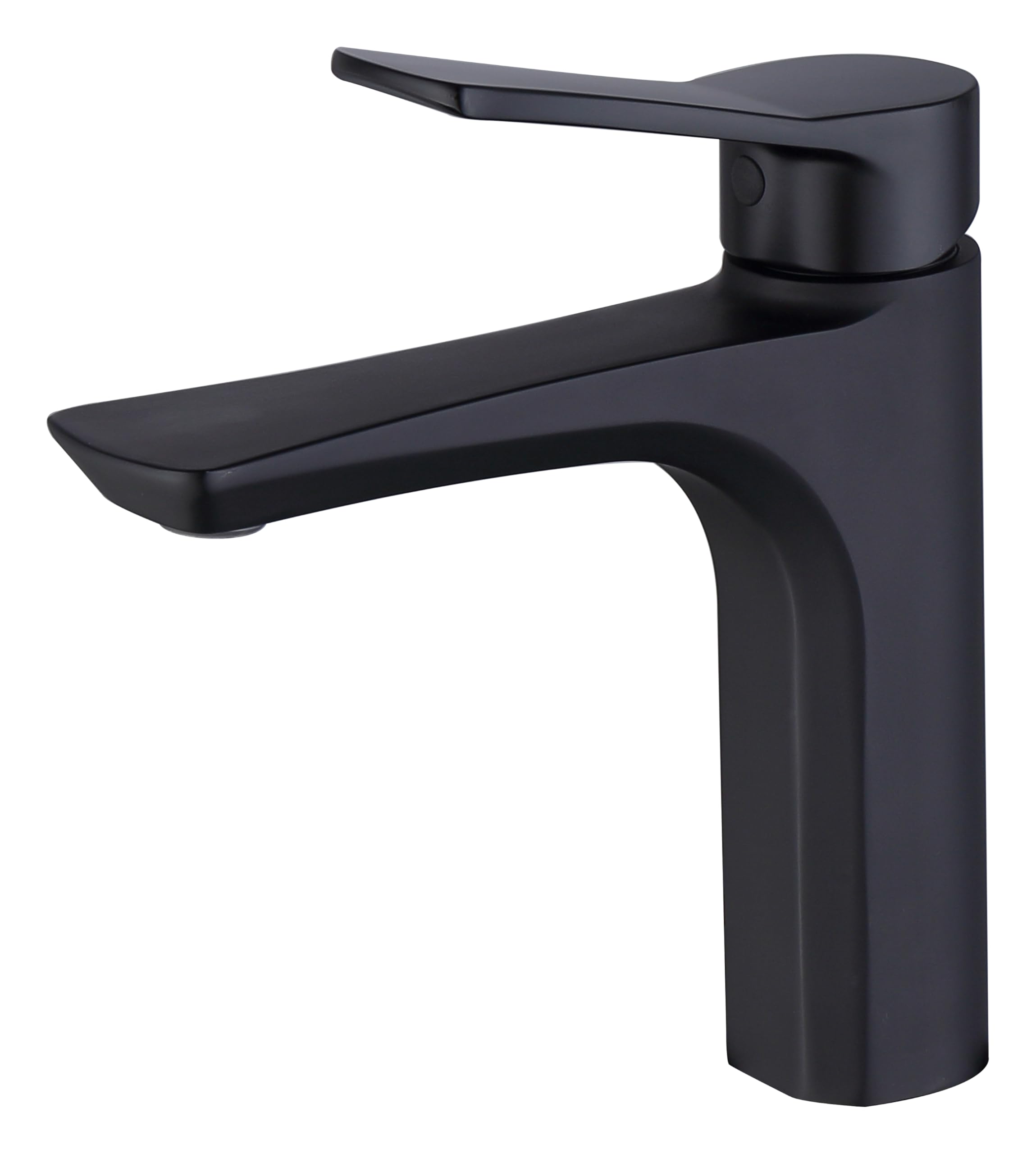 Single Lever Basin Mixer Wash Basin Faucet Cold & Hot Water Bathroom Faucet Lavatory Vanity Tap (Black)
