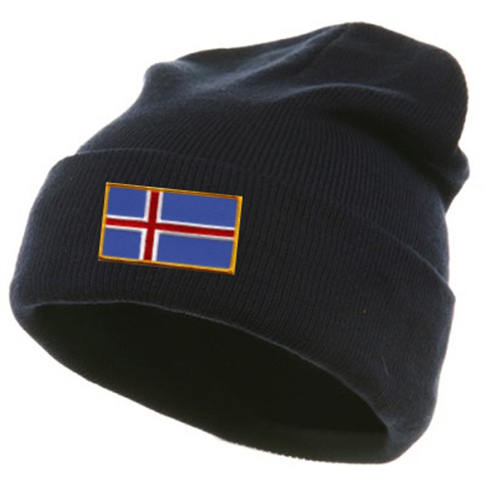 Fastasticdeal Iceland Flag Country Embroidery Embroided Cap Hat Beanie