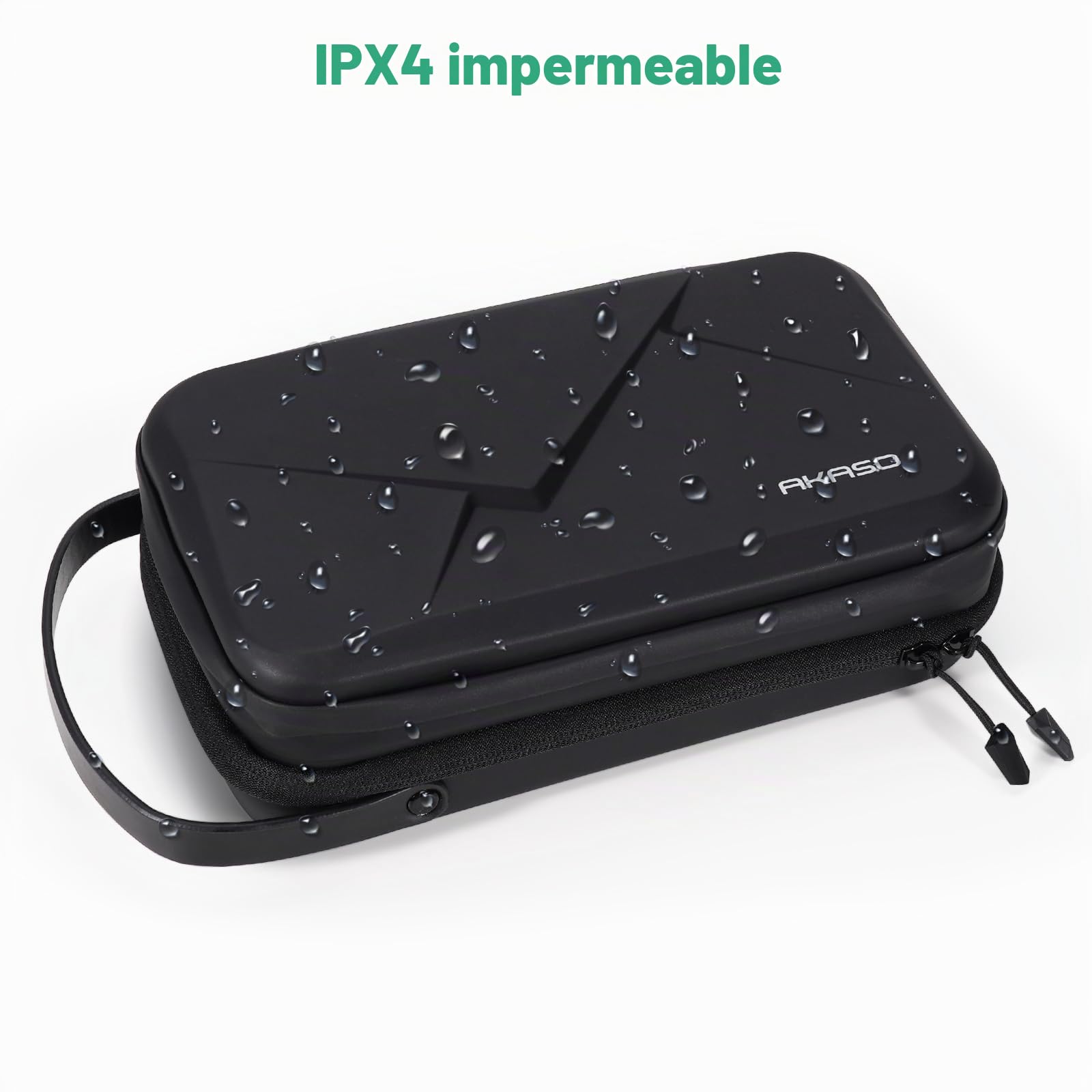 AKASO Bolsa de Almacenamiento Portátil Funda de Transporte Impermeable Espacio Ajustable Compatible con GoPro Hero 13, 12, 11, Insta360 X5, X4, X3, DJI Action Osmo 360, V50 X/EK7000/Pro, Brave 7/8