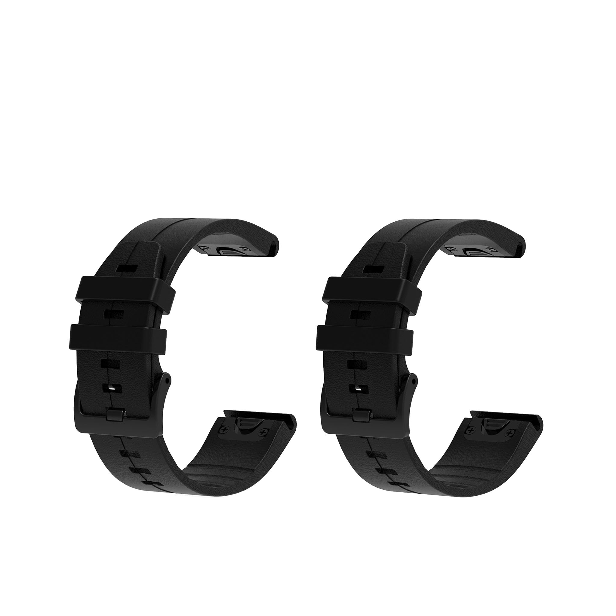 2 Pack for Garmin Universal leather-grained Watch Strap band