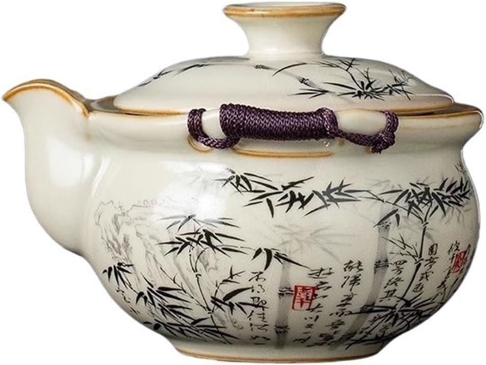 Ceramic Teapot Office Kung Fu Tea Set Teapot Home Single Large Hand-held Teapot Teapot with Filter Flower Teapot Tea Pot Ceramic