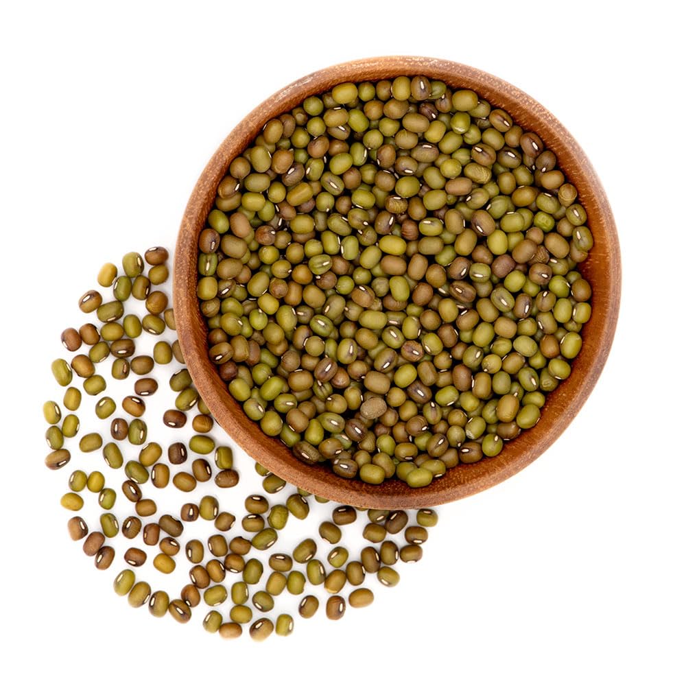 Herbis Natura Mungbohnen grün (Moong Dal) Bohnen ungeschält, aus biologischem Anbau, Vigna radiata (1000 Gramm)