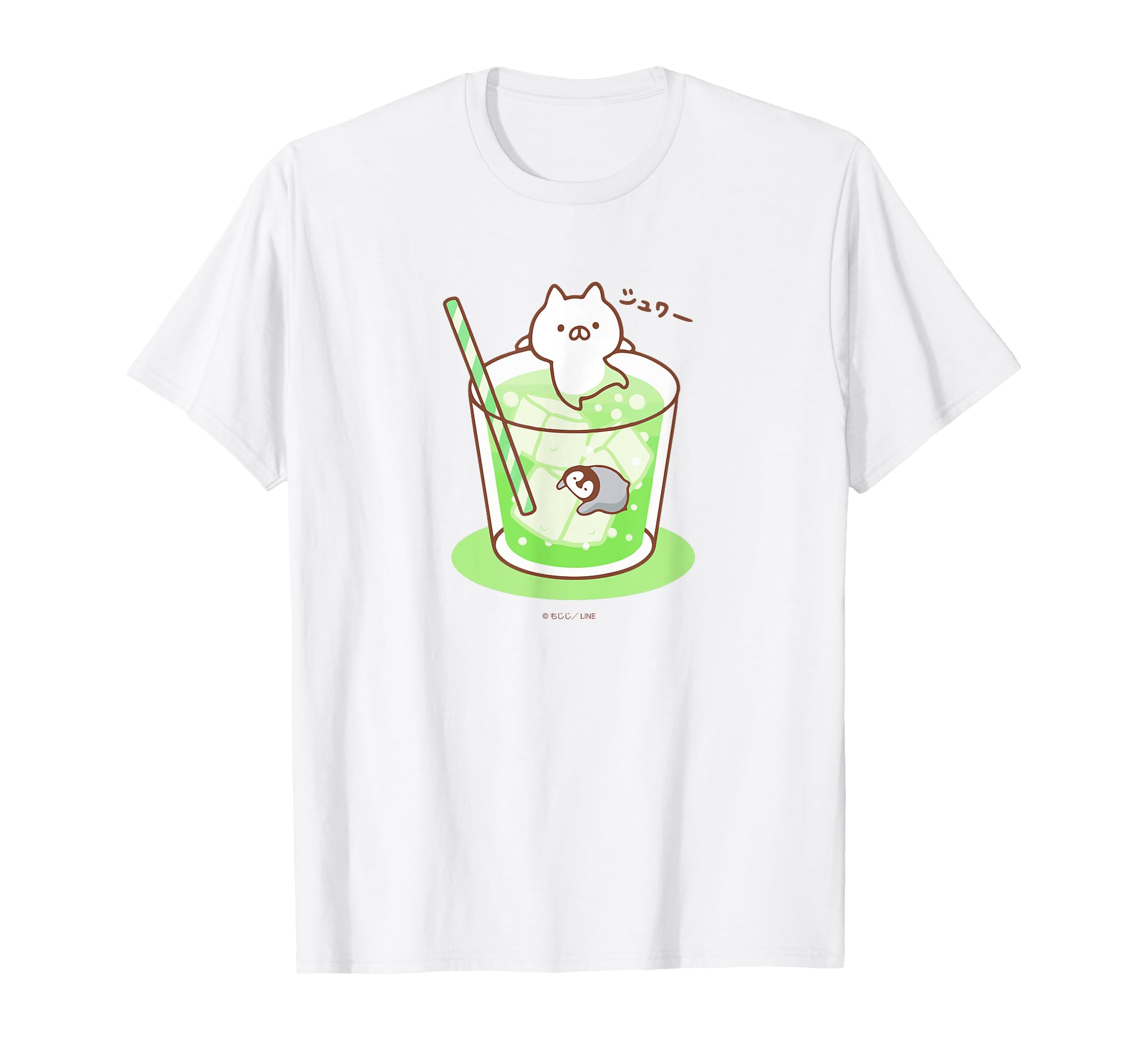 Amazon | ねこぺん日和 メロンソーダ Tシャツ | Tシャツ