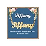 Custom Name Necklace, Personalized Name Plate Pendant Necklace Pre Gifts, Charm Pre-made Jewelry for Mom Mama Birthday Anniversary
