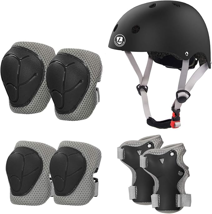 LANOVAGEAR Kids Bike Helmet Knee Pads Age 28 Years Adjustable Toddler
