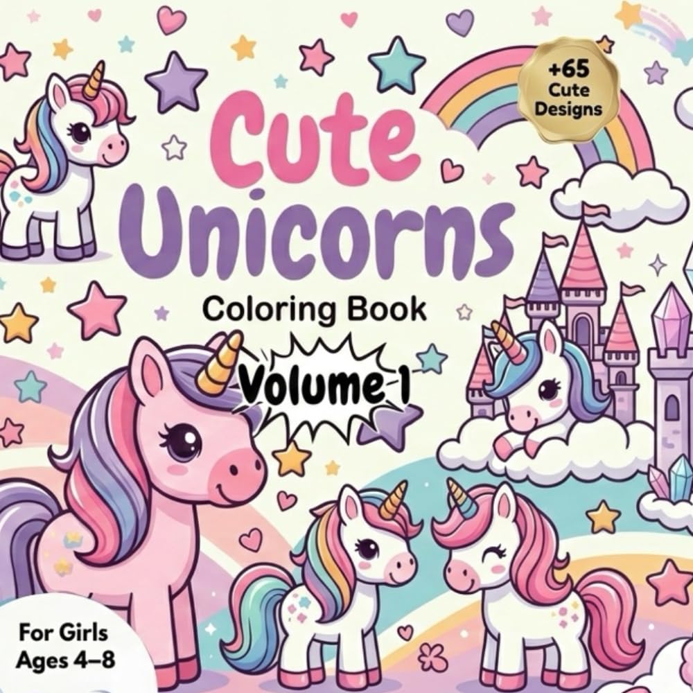Cute Unicorns Coloring Book for Girls: A Magical Cute Unicorn Coloring Adventure | The Perfect Gift for Girls Ages 3–9