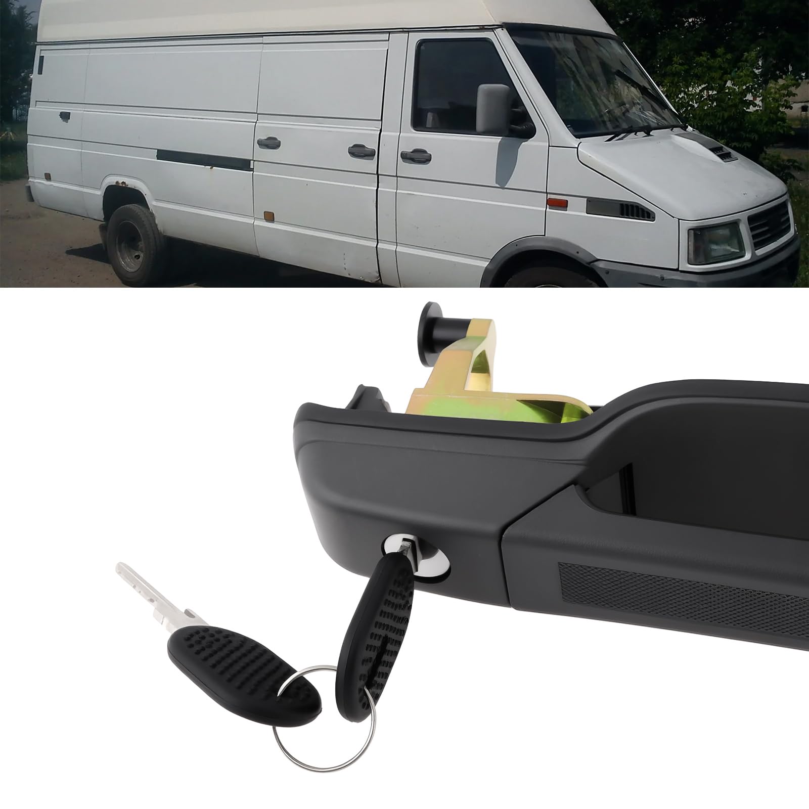 SG Store Maniglia per porta esterna auto anteriore destra Maniglia per porta con chiave 93936135 Compatibile con Iveco Daily II 1989-1998