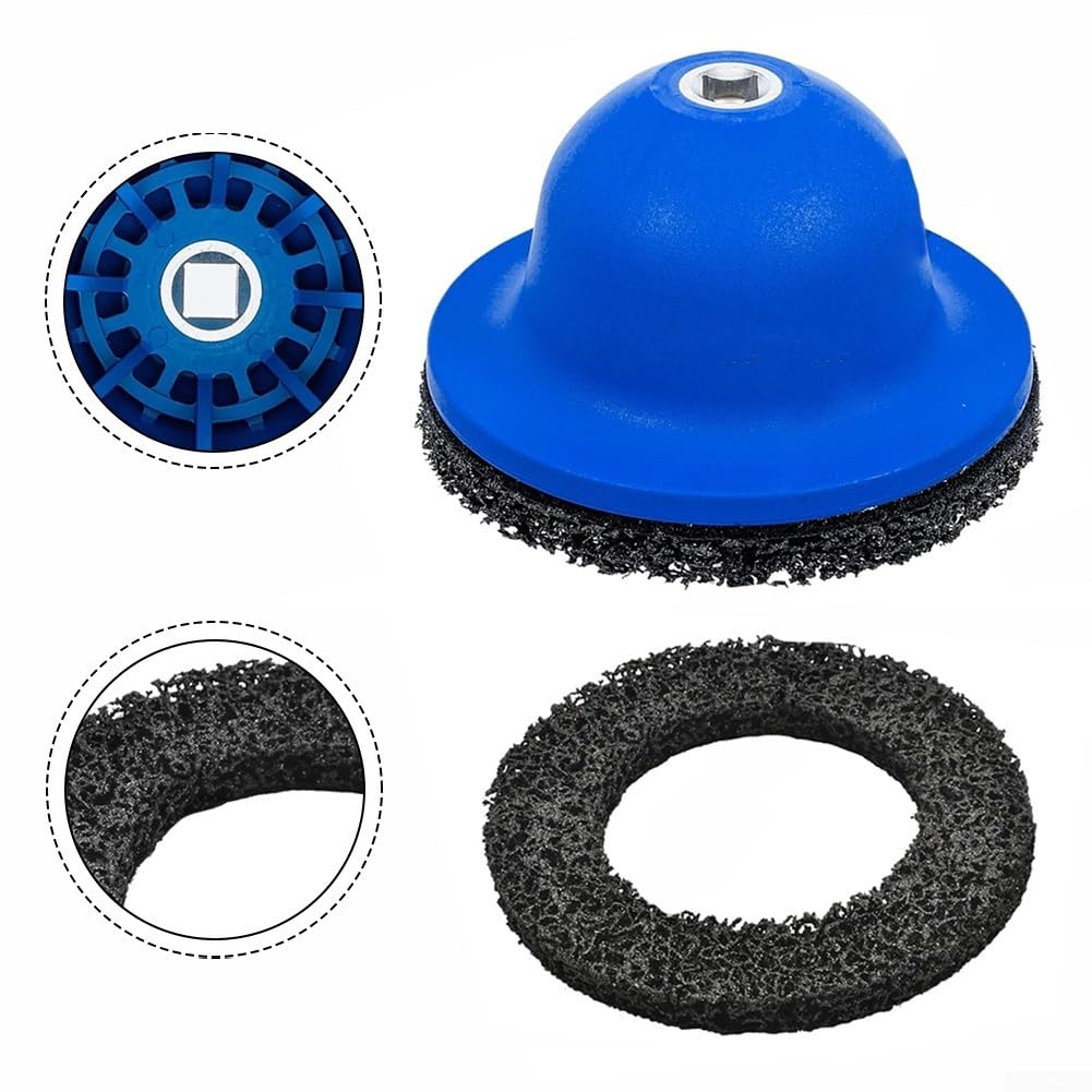 Outils de nettoyage pour moyeu de roue de voiture, freins à disque, outil de meulage des roues automobiles, brosse à inclinaison C avec tampon abrasif pour perceuse sans fil
