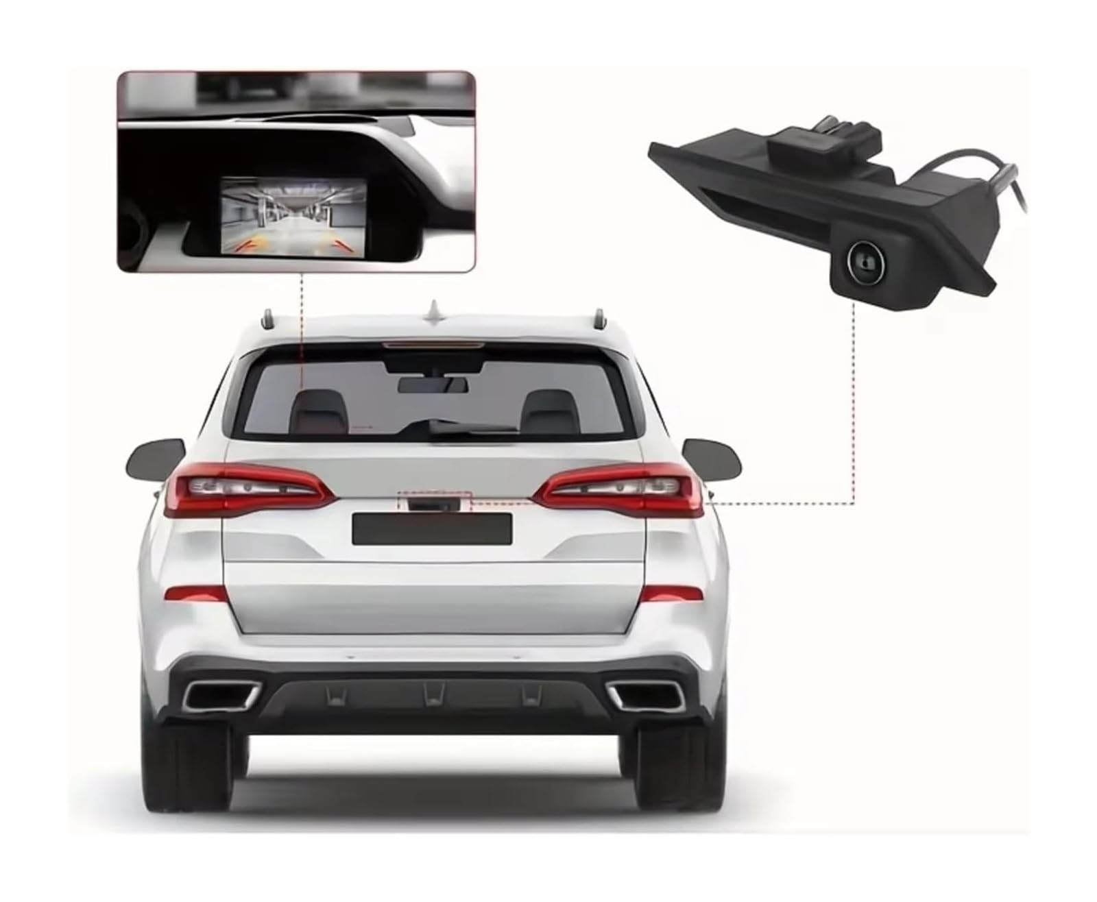pour VW pour Passat pour Tiguan pour Sharan pour Touareg pour Lavida pour Skoda CVBS/AHD Caméra Recul avec Lignes Guidage Caméra De Recul Étanche
