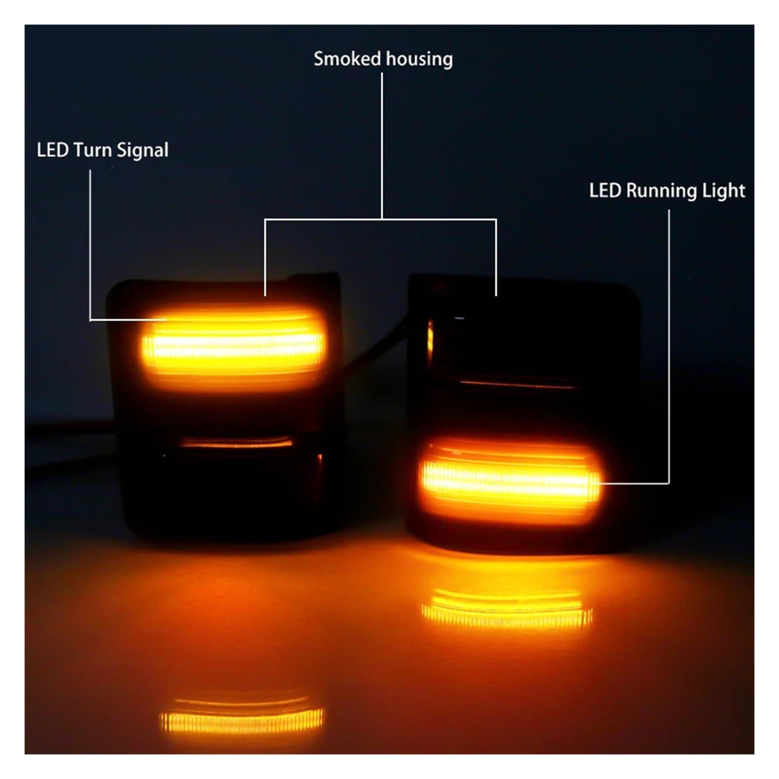 Señl Giro Coche para Ford para F150 F250 F350 F450 F550 2008-2016 Lámpara De Señal De Giro 12 V Lámparas Posición De Espejo Lateral LED Color Amarillo Ámbar Giro Indicadoras