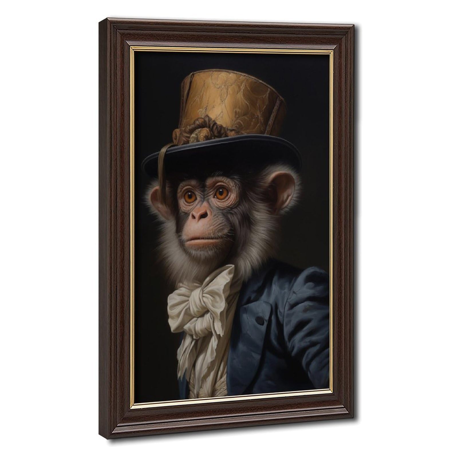 Pyberon Mokume Gane Frame-Style The Spider Monkey In A Suit Canvas Poster For Bedroom Decor Gift