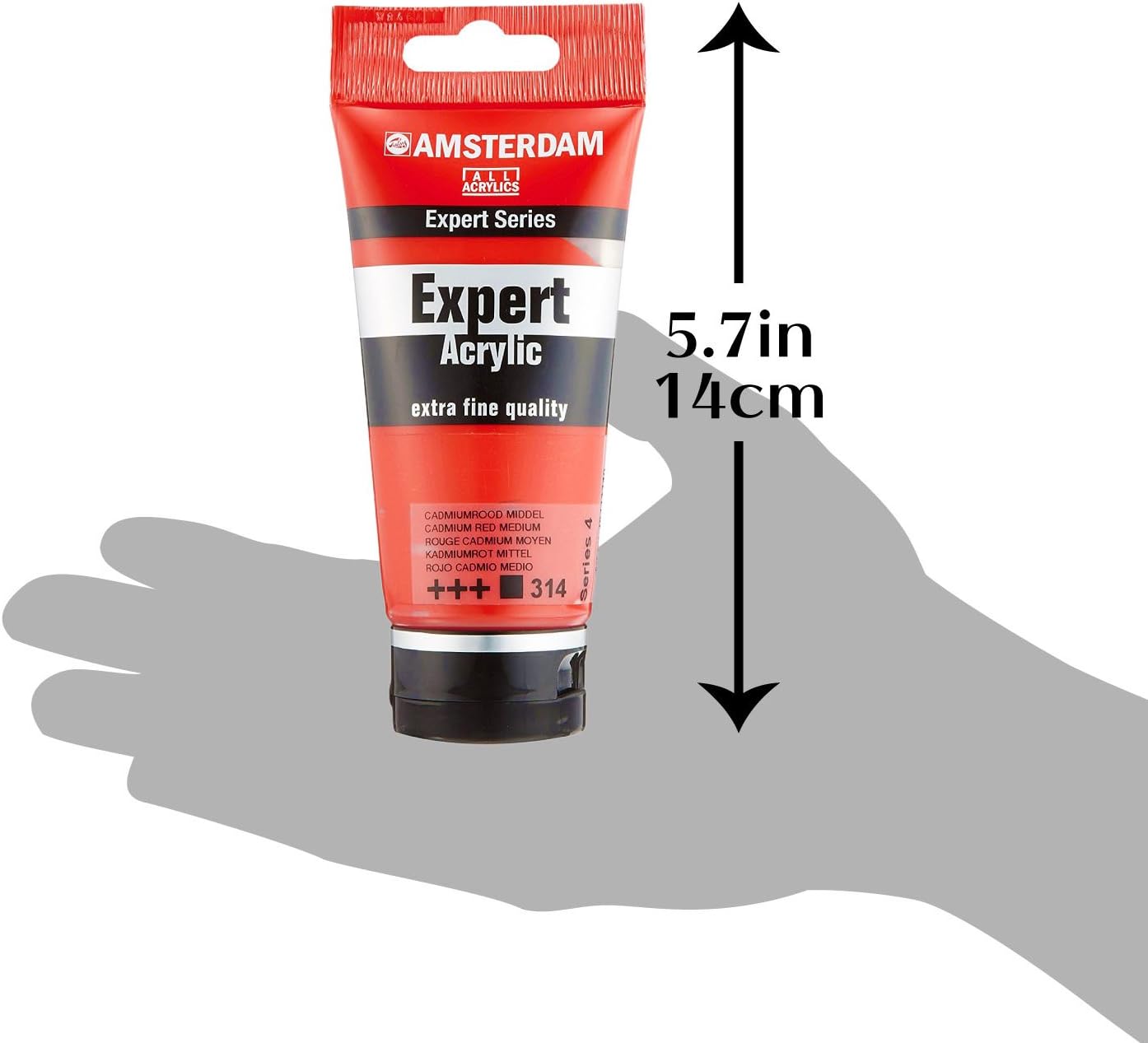 Amsterdam Expert Series Acrylic - Cadmium Red Medium 314-75 ml Tube - Heavy Body Paint - High Pigmentation - Lightfast & Waterproof - Image 5