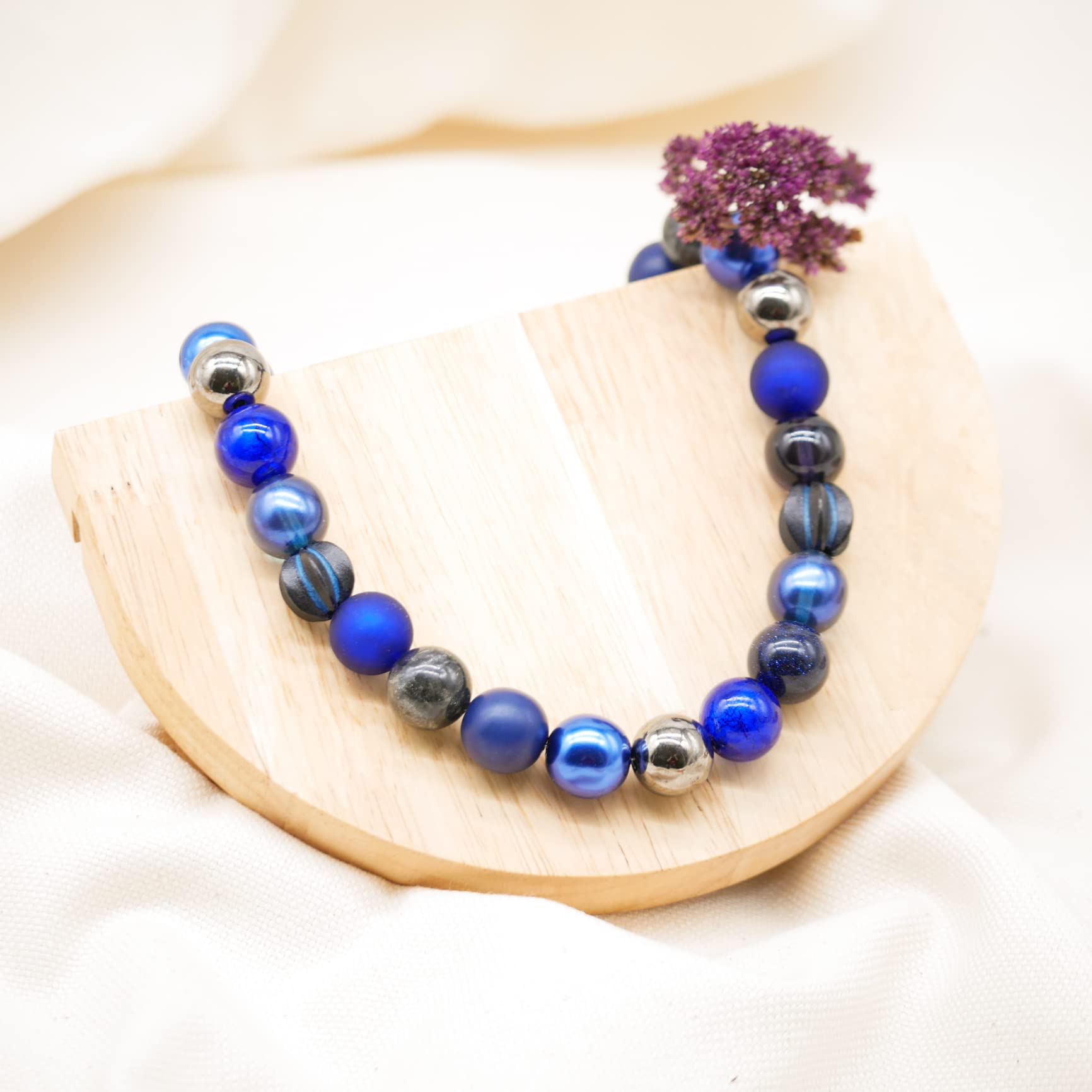Perlenkette Halskette Damen Handmade 45 cm Statement Kette | Ketten aus Perlen Choker Halsband aesthetic Necklace Schmuck Beads Perlenkette für Frauen