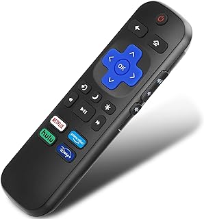 Universal Replacement Remote Compatible with Roku TV, for TCL/Hisense/Sharp/Philips/JVC/RCA/Magnavox/Sanyo/LG/Haier Roku TVs with Netflix Disney+/Hulu/Prime Video Buttons 