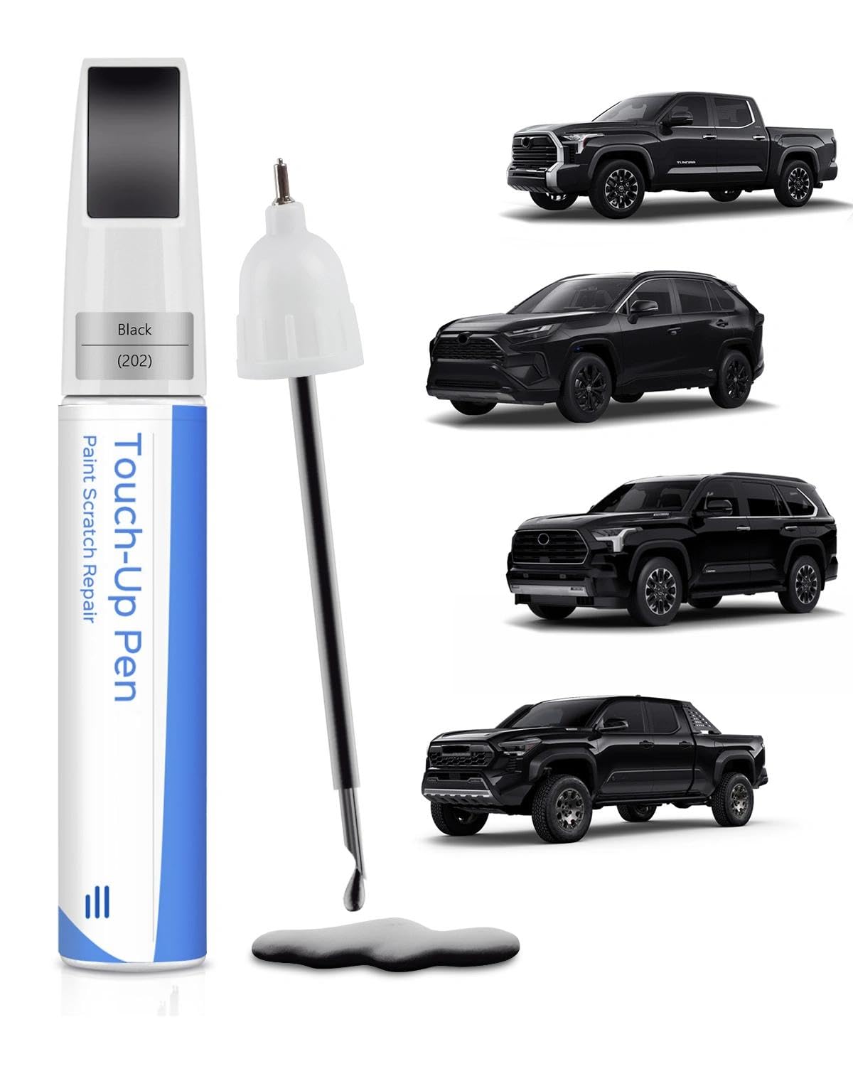 Amazon.co.jp: 202 ブラック トヨタ対応 車用補修ペン｜キズ・傷・サビ