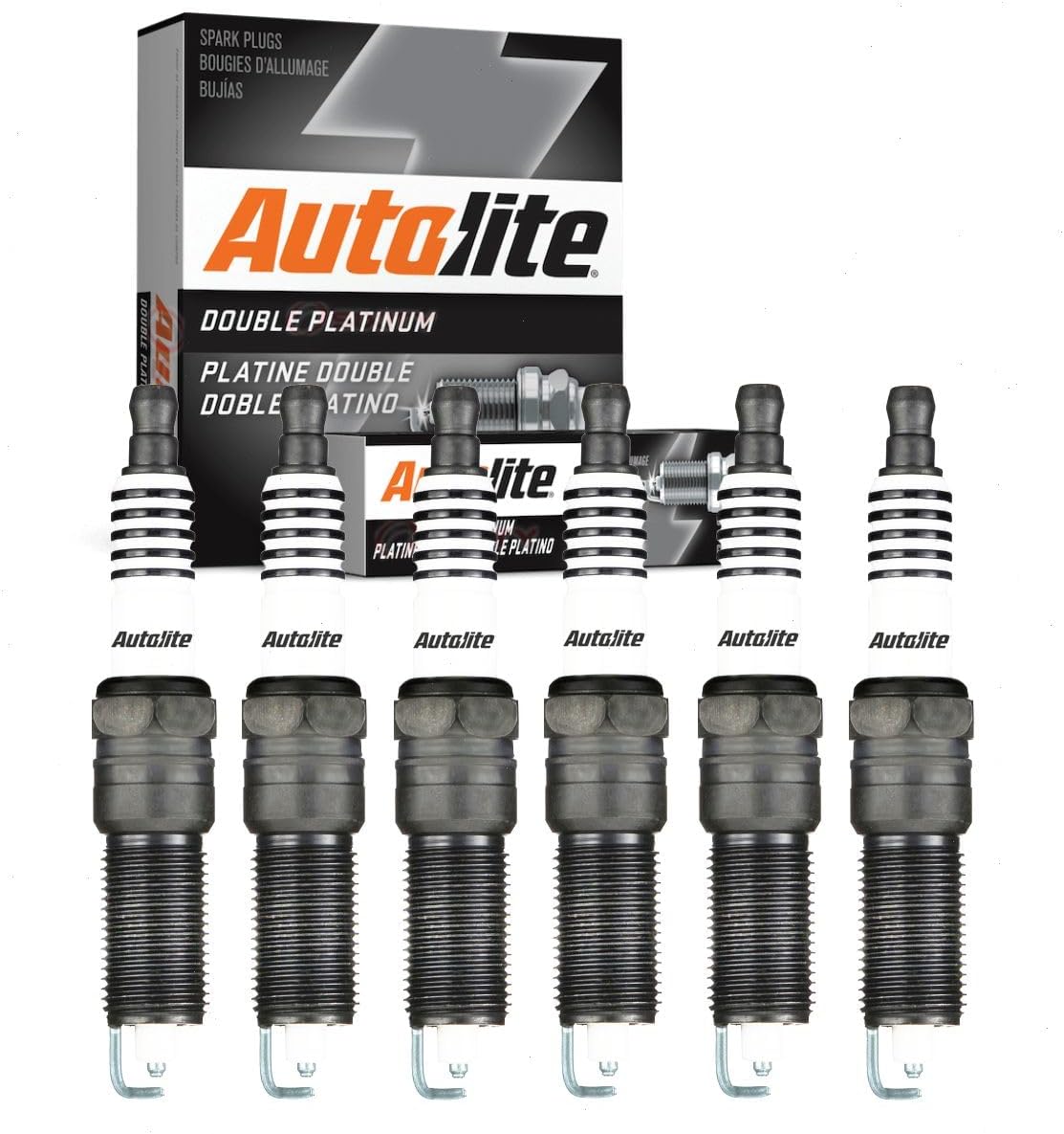 6 pc Autolite Double Platinum Spark Plugs compatible with Dodge Grand Caravan 3.3L 3.8L V6 2001-2010