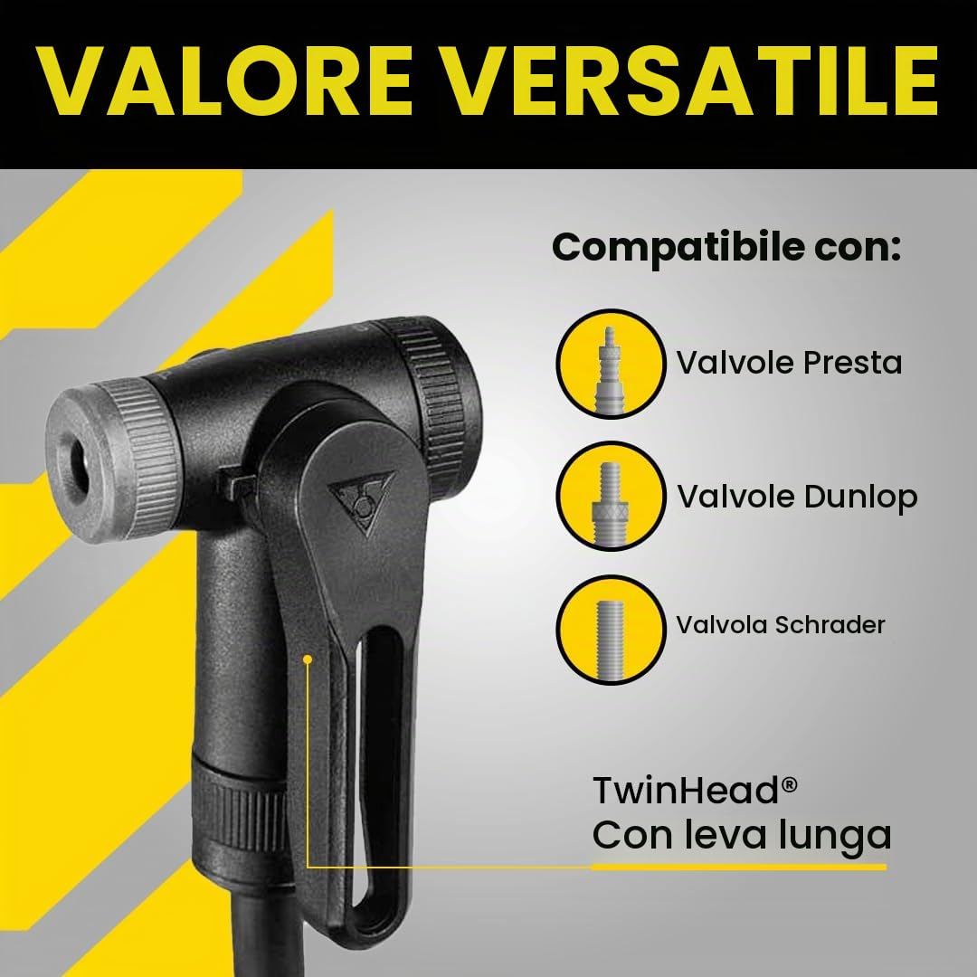 Joe Blow Sport III Pompa da Pavimento Alta Pressione Imballaggio Frustrazione Giallo, 73,9 x 24,9 x 18,5 cm - 1