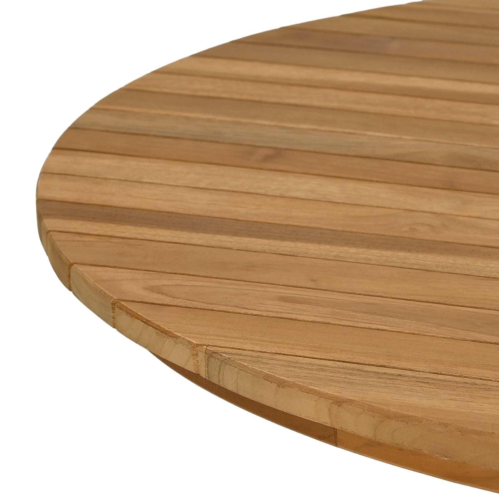 vidaXL Plateau de Table Ø 70 x 3,5 Rond Bois de Teck Massif Naturel, Table en Teck, Design Moderne, Meuble pour la Maison, Bureau intérieur, extérieur, Surface Marron
