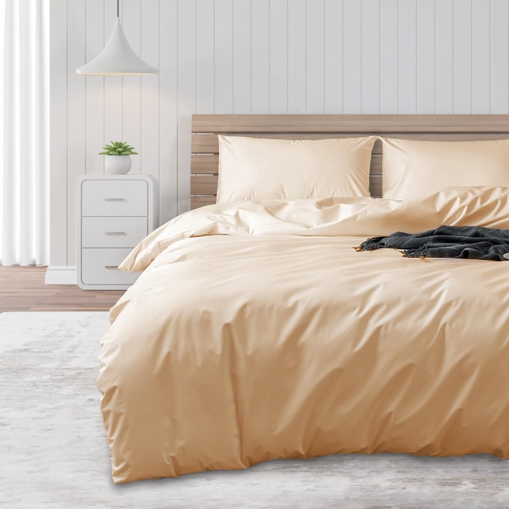 DUJUIKE Waterproof Duvet Cover, Duvet Protector, 100% Waterproof, Anti-Incontinence, Suitable for Pets, Cats and Dogs, Children, Elderly, Double Zipper (Apricot Yellow, 240 x 260 cm) โ image 1