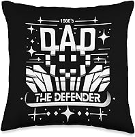 Vista 1 de Dads Arcade 80s Game Retro Throw Pillow