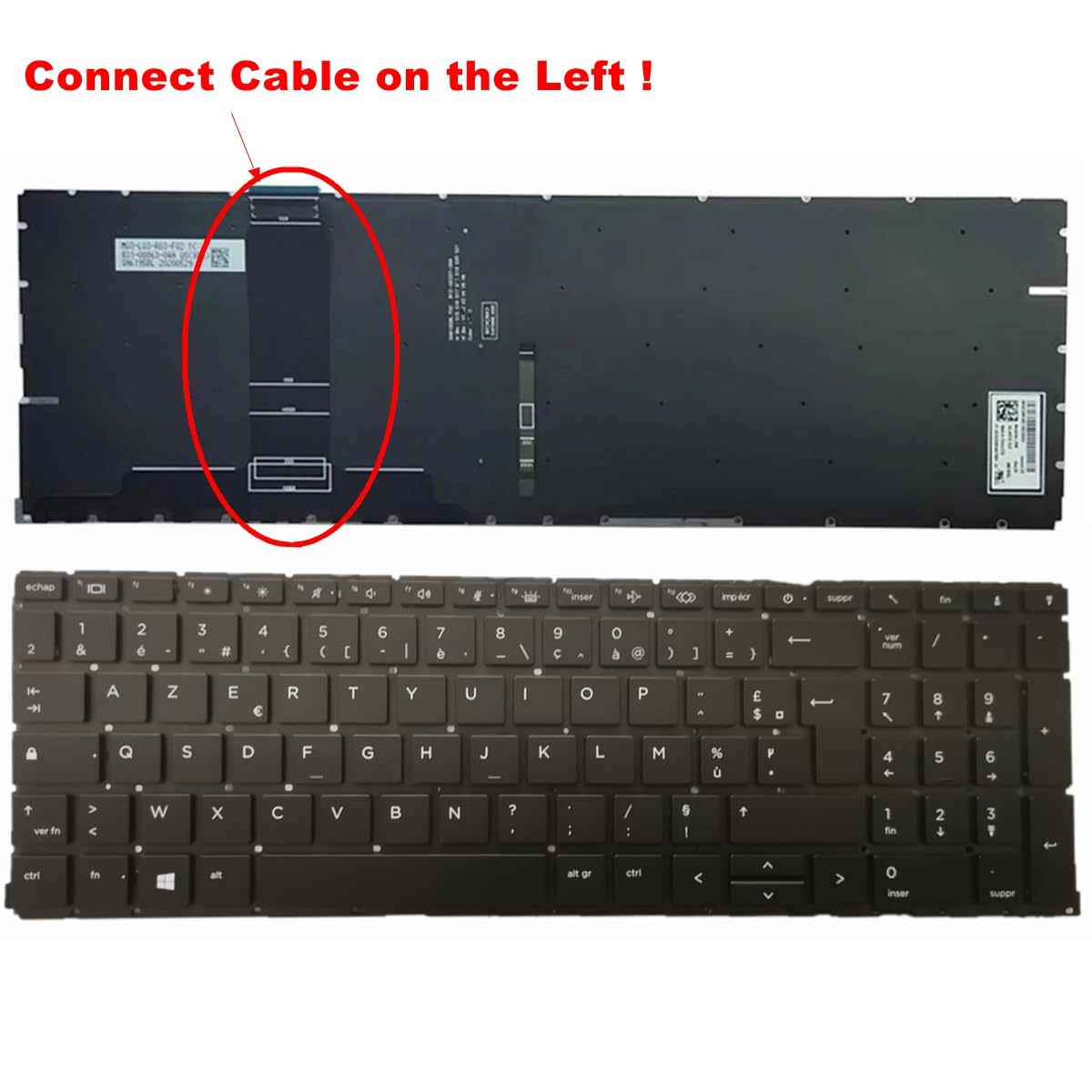 Clavier Français Avec Repose-poignets Argent Non-rétroéclaré Neuf D - Foto 7