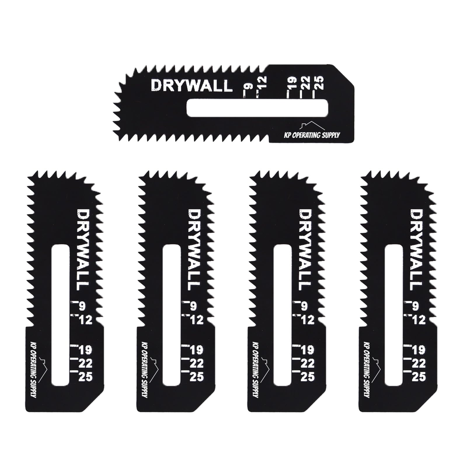 5 Pack Drywall Cutter Saw Blades for Makita - High Carbon Steel Cordless Cut Out Saw Blades - Cuts Drywall up to 1-3/16" Thick - by KP Operating