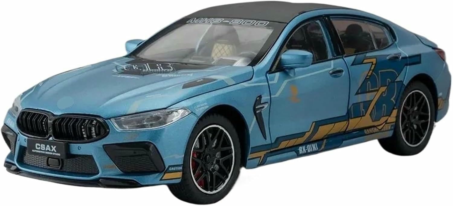 DEAVER Diecast 1:24 For M8 Alloy Car Models Simulation Scale Vehicle Model Kit Display Souvenirs Collection(Blue)