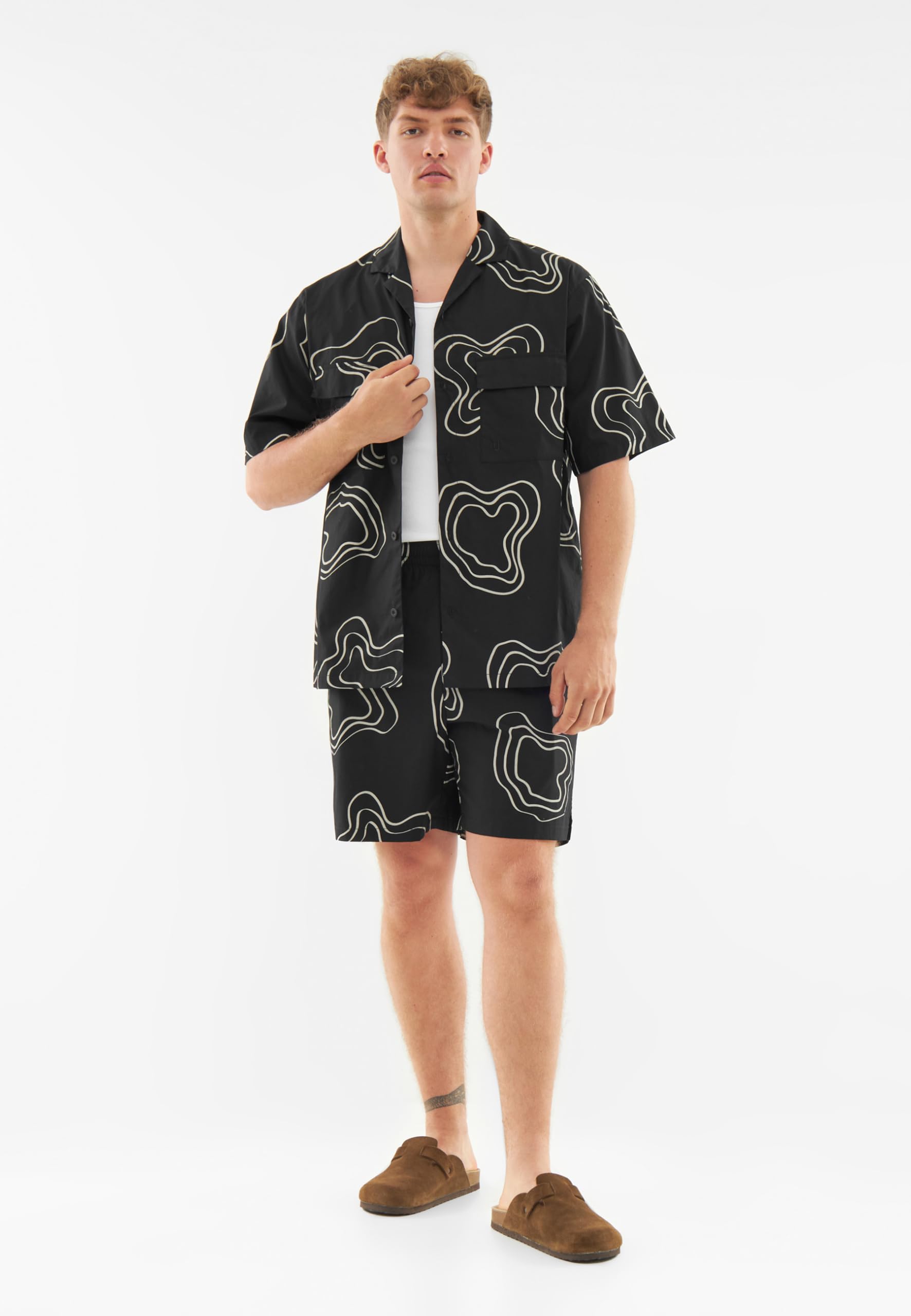 Johnny Urban Camicia a Maniche Corte Uomo - Spencer - Camicia Oversize con Stampa - Casual Shirt per Estate, Spiaggia, Festival - 100% Cotone - Abbigliamento Leggero e Sportivo