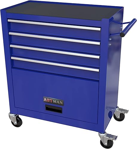 Miniatura 5 de TIOPLY Caja de herramientas que incluye 439 piezas de kit de herramientas mecánicas, 4 cajones de alta capacidad, organizador de almacenamiento de