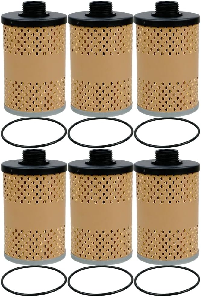 6PCS 496-5 Fuel Tank Filter Element Fits for Diesel Gasoline Biodiesel Water Separate 30 Micron with Protective Sheet Replace 4965