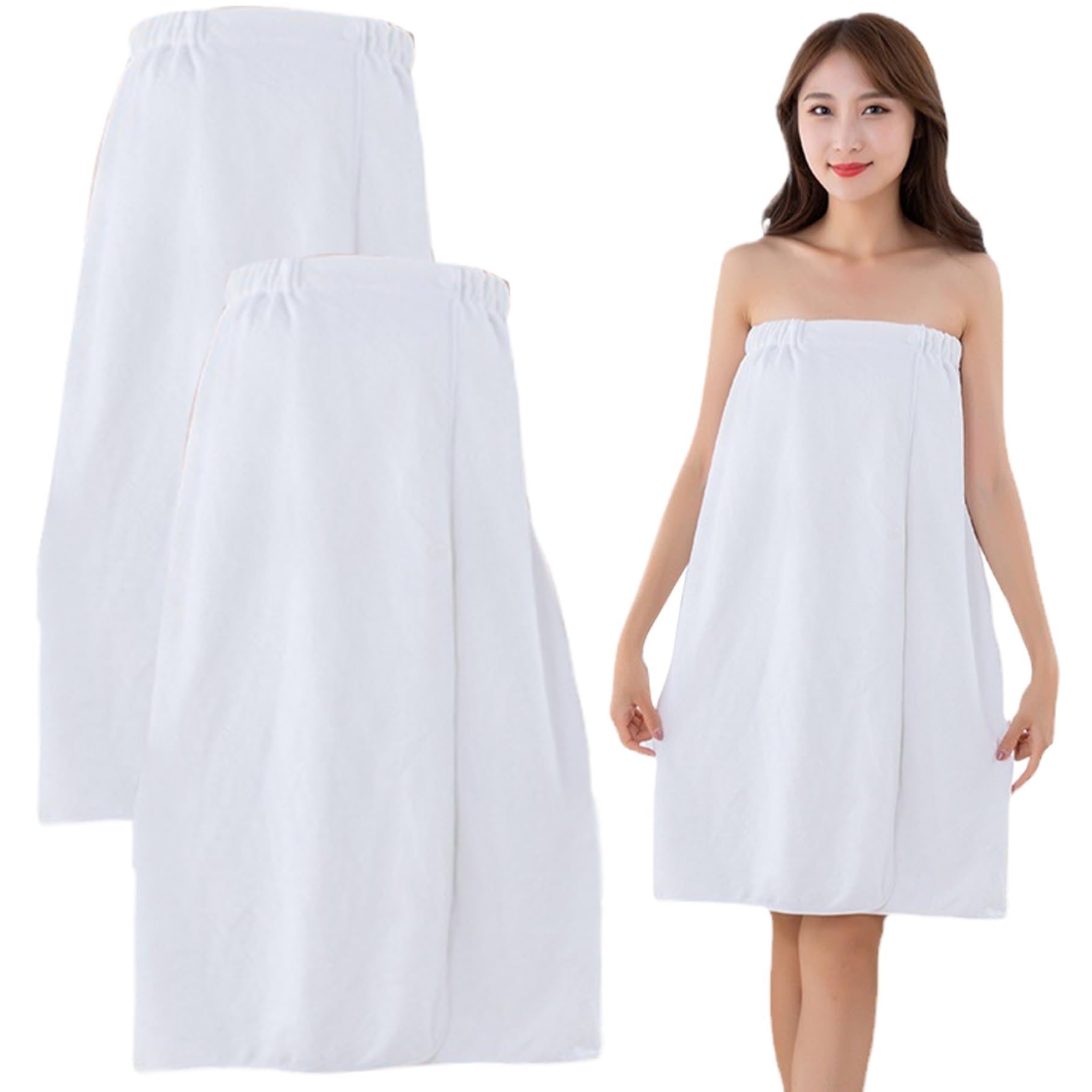 Robe spa pour femmes serviettes de bain absorbantes de massage et sauna 2pcs