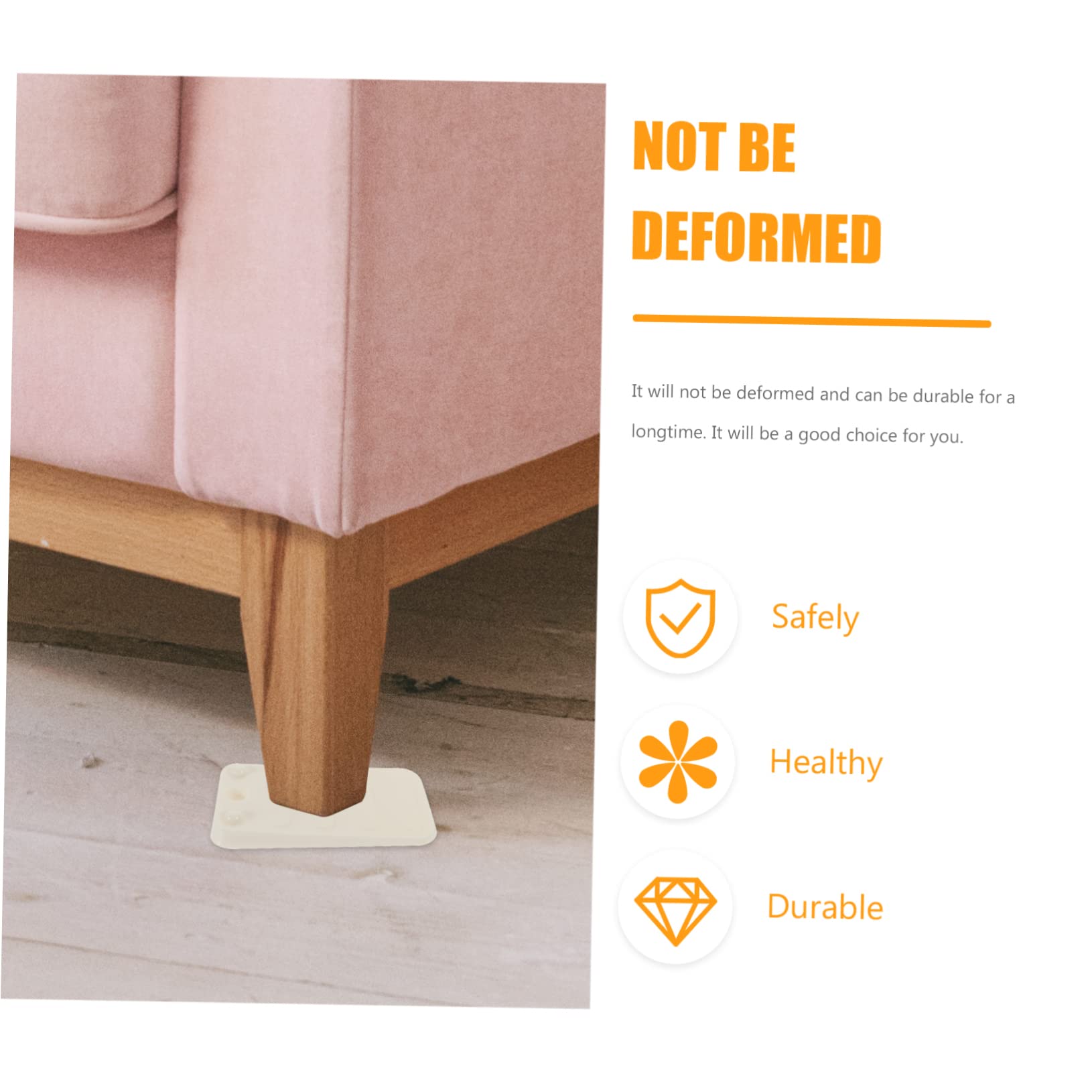 KONTONTY 30pcs Plastic Mat Toilet Leveling Shims Table Leg Shim Door Stoppers Toilet Shims for Leveling Clear Table Shims Bed Shim Furniture Multifunctional Shims Leveler Plastic Pp White